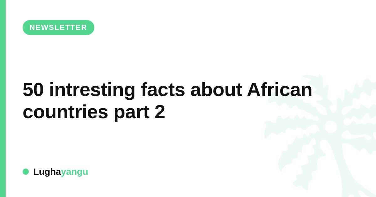 50 intresting facts about African countries part 2