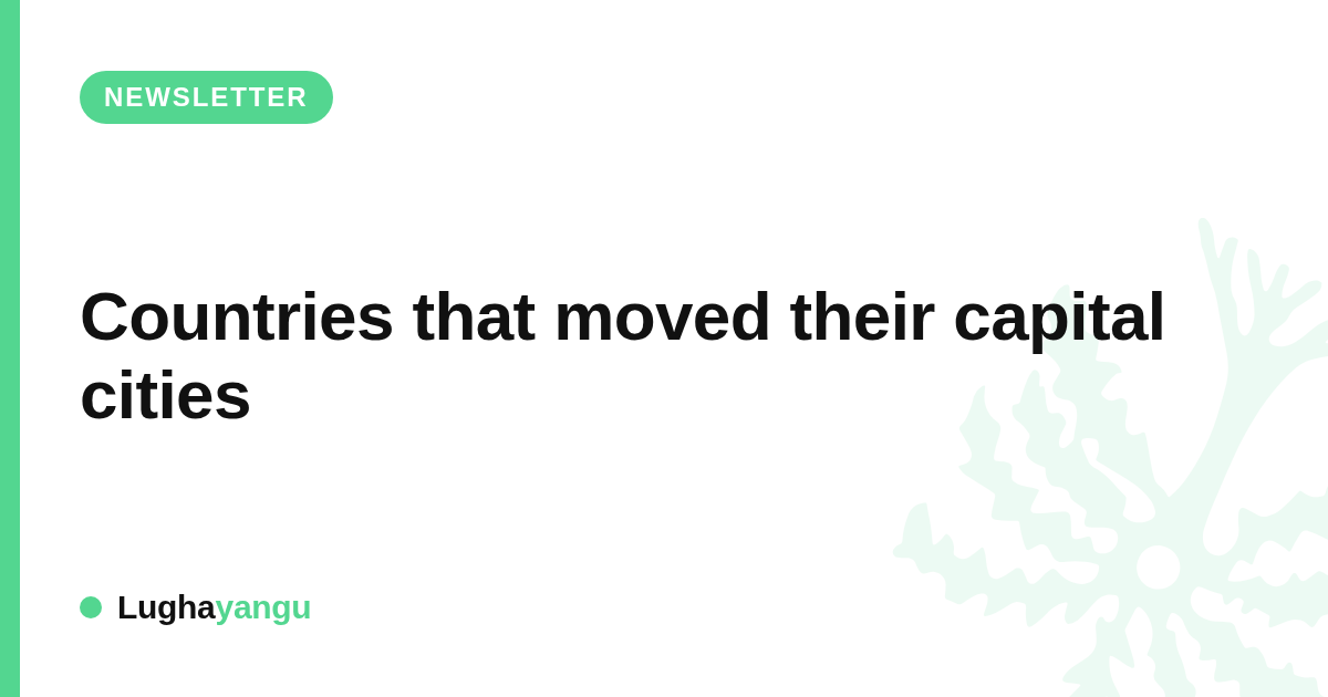 Countries that moved their capital cities