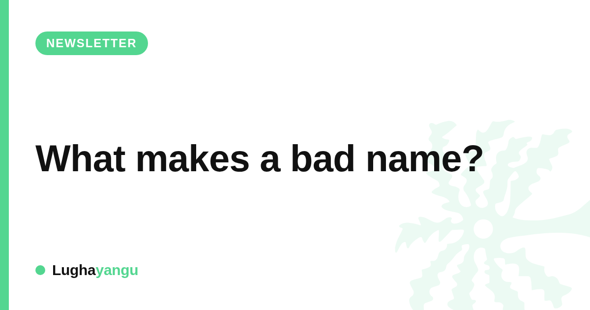 What makes a bad name?